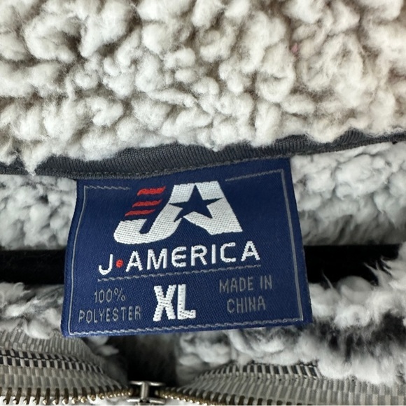 Stamford Connecticut Black Knight Sherpa Quarter Zip Pullover Size XL GRAY - Picture 4 of 10